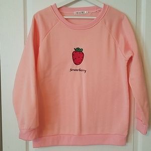 PINK STRAWBERRY SWEATSHIRT